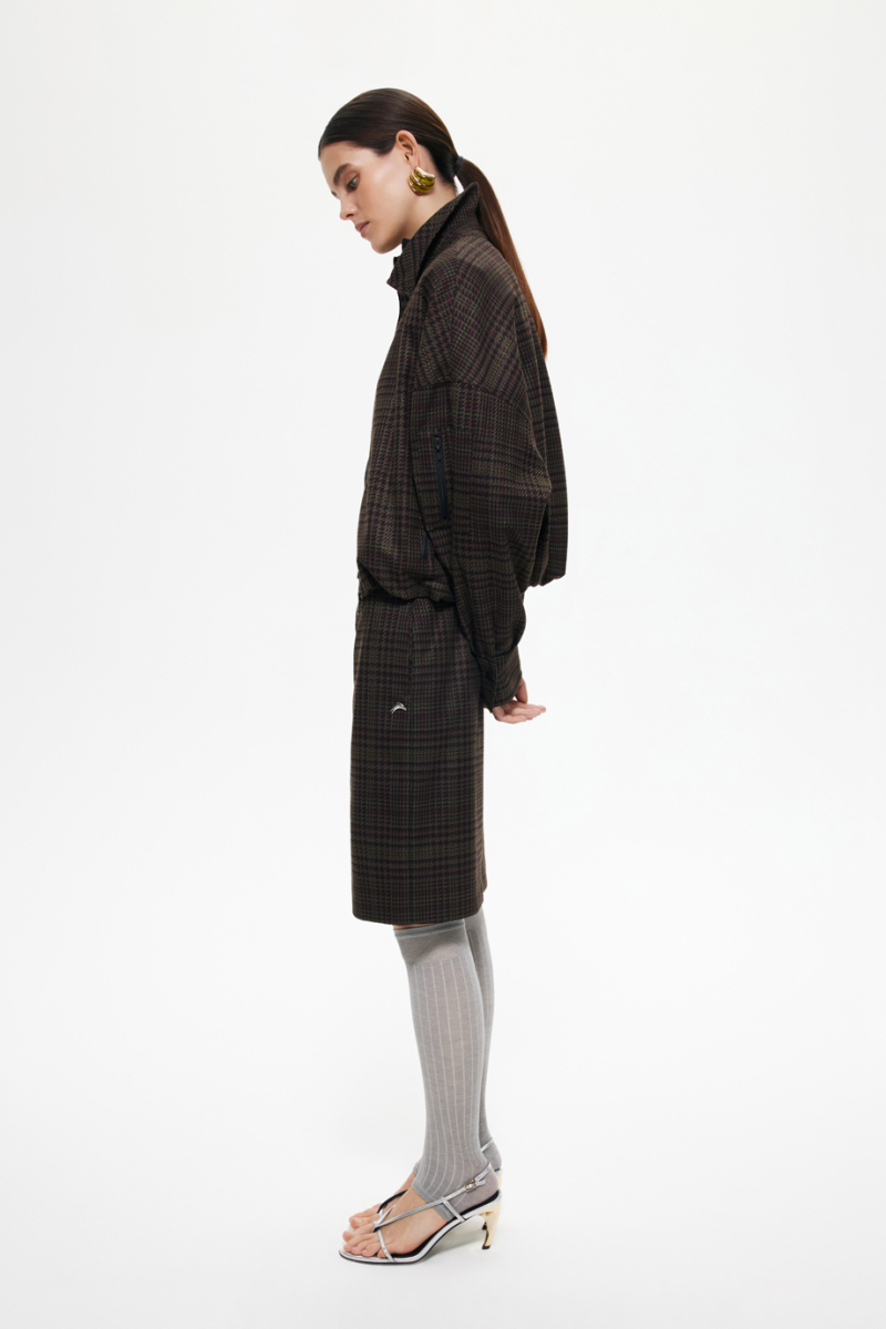 Юбка-карандаш в клетку DREAMS BY ALENA AKHMADULLINA, цвет: хаки, 225102100204275/518000 купить онлайн