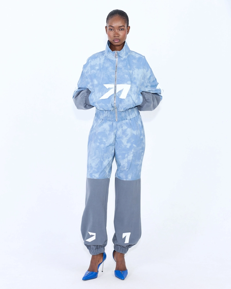 Джоггеры с логотипом-стрелкой ASIA ST 71, цвет: голубой, Ast71.jogg-mix-nylon-blue-w купить онлайн