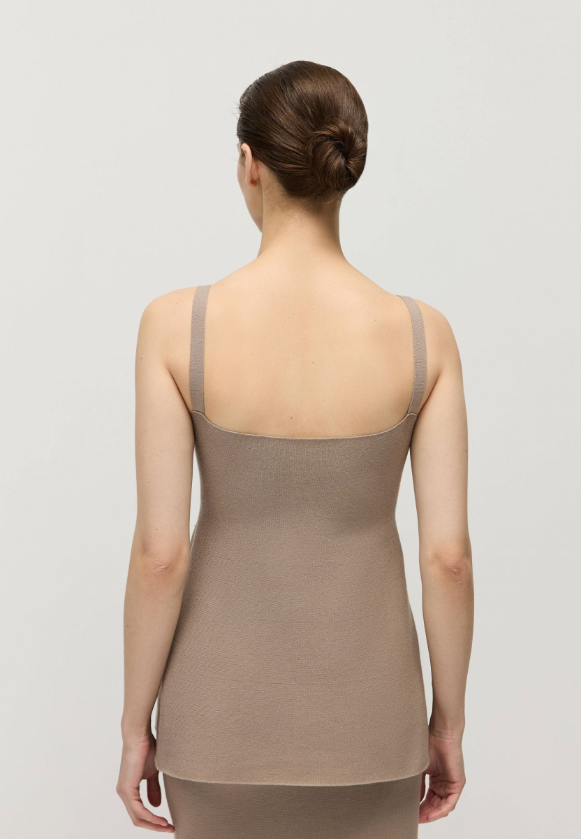 Топ А-силуэта из вискозы AROUND, цвет: Серо-бежевый, 269_67V01 купить онлайн