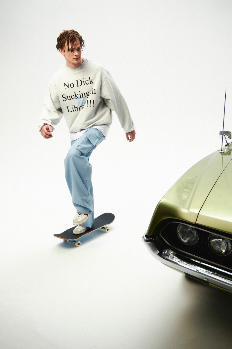 Свитшот NO DICK SUCKING IN THE LIBRARY SORRY, I’M NOT, цвет: серый меланж,  купить онлайн