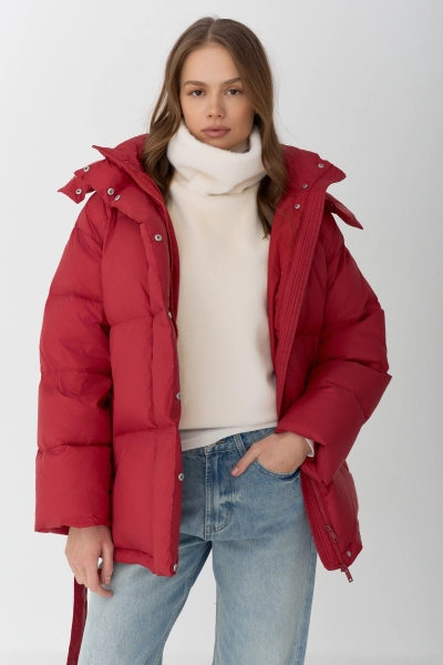 Куртка с наполнителем из пуха и пера Ricoco, цвет: красный, 5008/5 купить онлайн