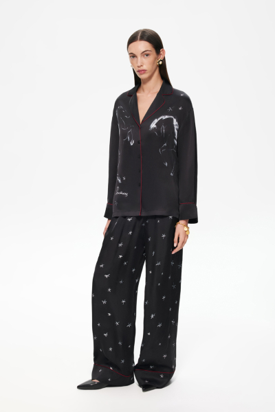 Брюки пижамные с принтом DREAMS BY ALENA AKHMADULLINA, цвет: Черный,  купить онлайн