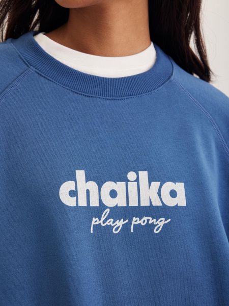 Свитшот «play-pong» Chaika, цвет: синий, SS25SS01-20 купить онлайн