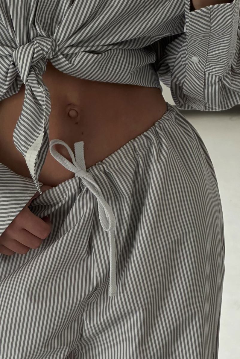 Брюки на узком поясе из хлопка GREY Label .B, цвет: grey Pt.18.4.34GR |новая коллекция купить онлайн