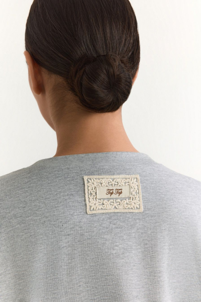 Лонгслив из 100% хлопка TOPTOP, цвет: серый меланж, TT.025.18861.820 купить онлайн