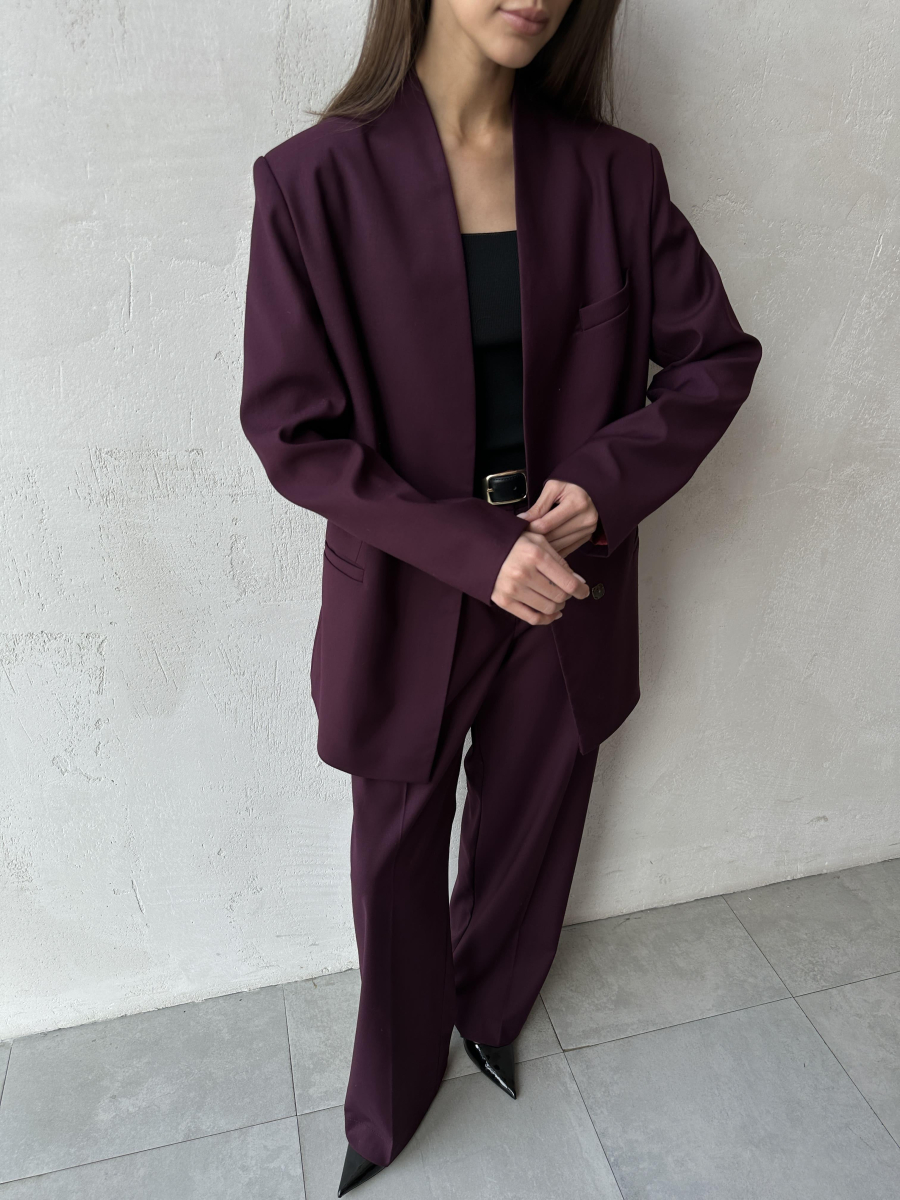 Жакет из вискозы без лацкана VELVET, цвет: Бордовый, 00-00004834 купить онлайн