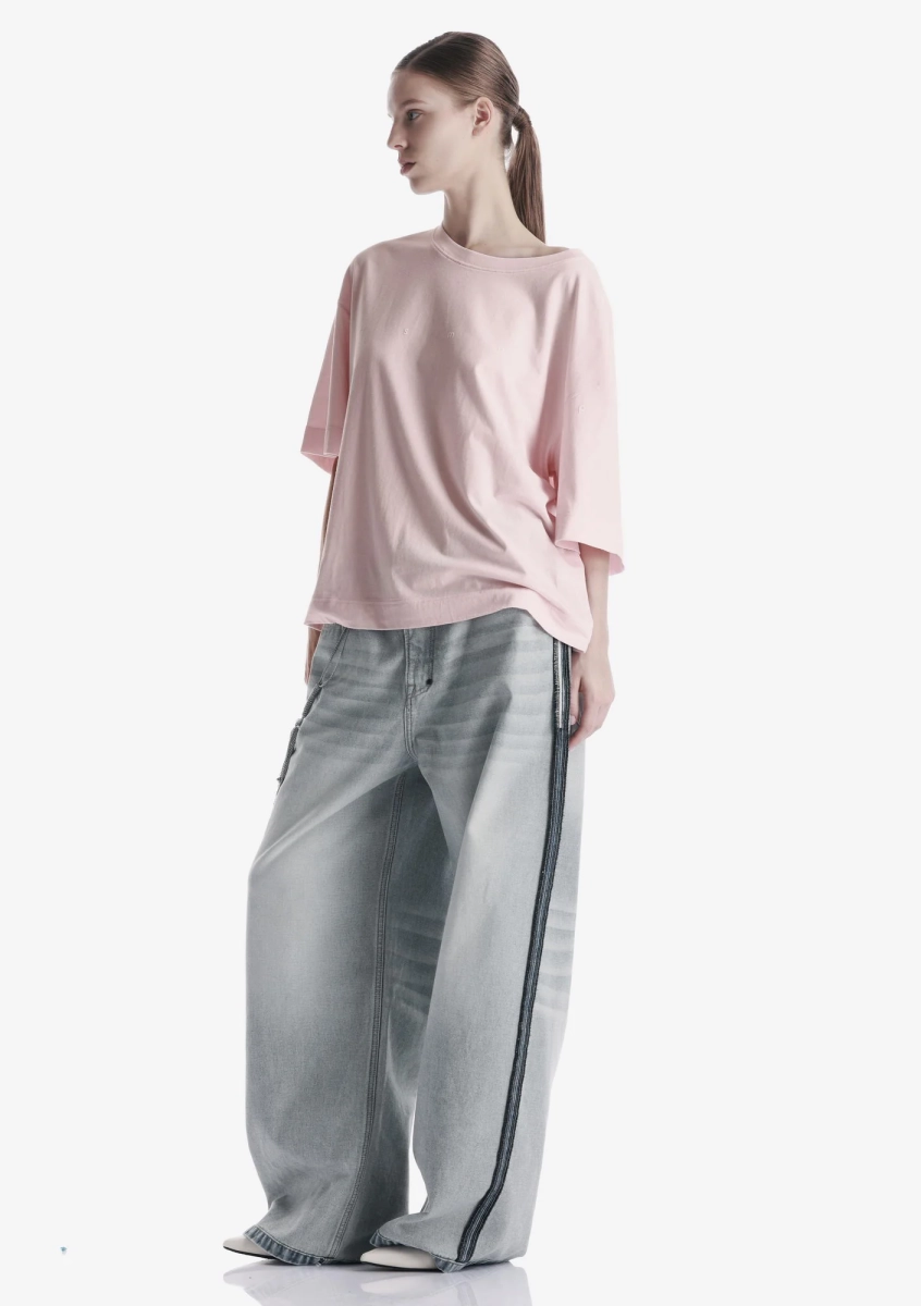 Свободная футболка KRAKATAU, цвет: светло-розовый, Tw144-98 купить онлайн