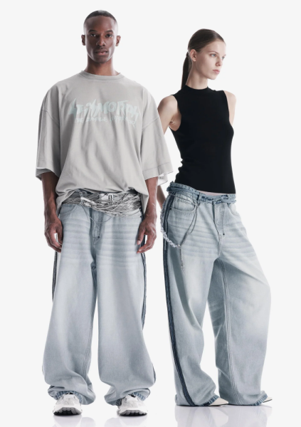 Широкие джинсы