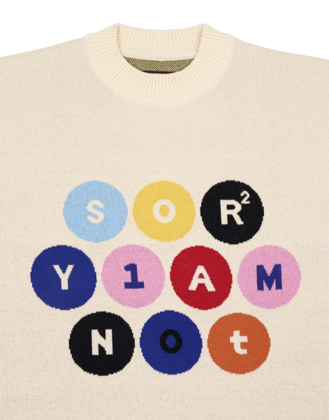 Джемпер с принтом SORRY, I’M NOT, цвет: белый,  купить онлайн