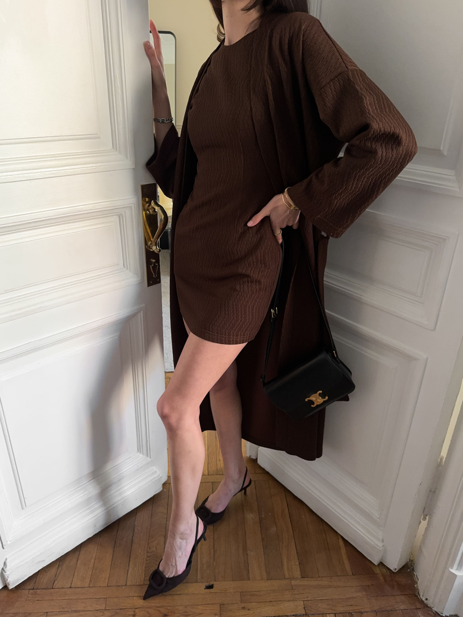 Накидка из фактурного трикотажа VELVET, цвет: шоколадный, 00-00004841 купить онлайн