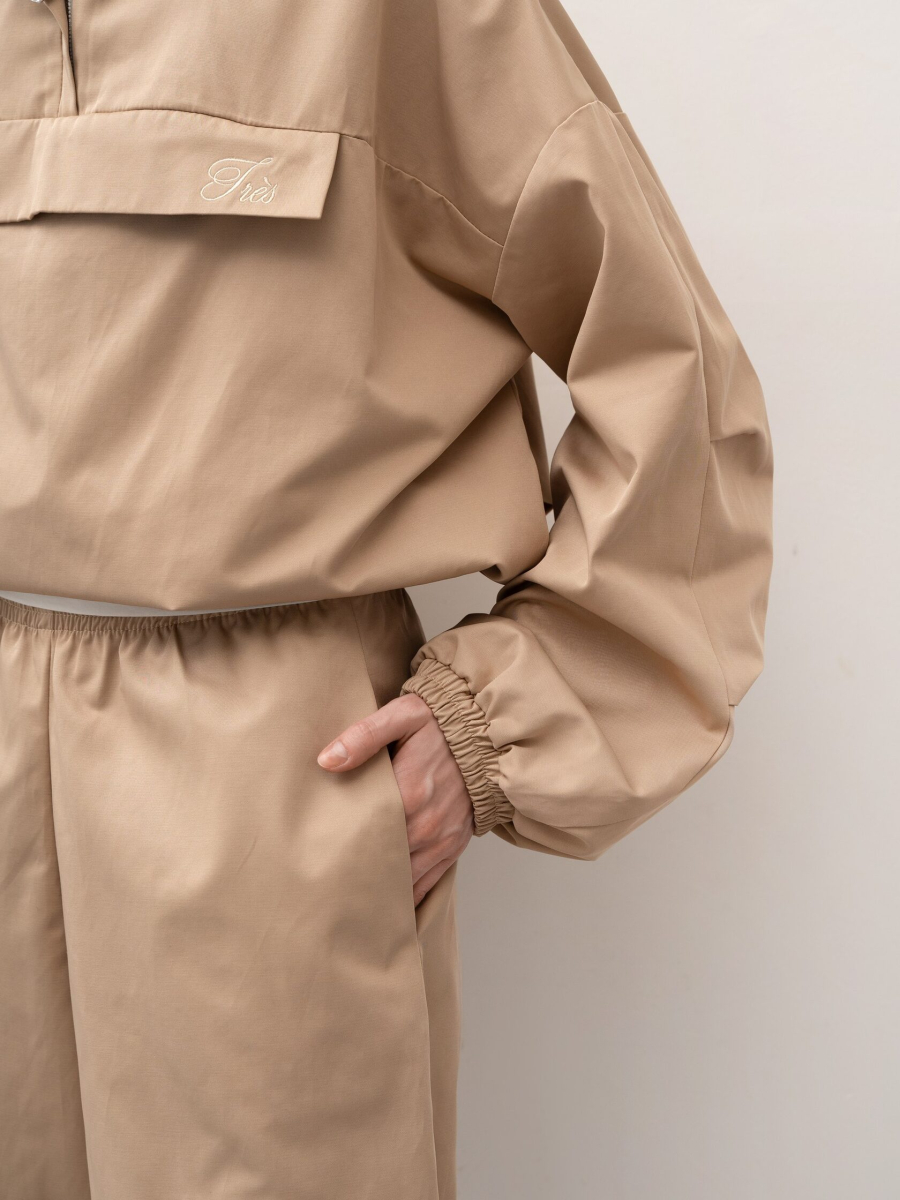 Анорак из хлопка TRES, цвет: бежевый, НФ-00002720 купить онлайн