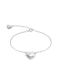 Браслет с граненым сердцем Dafnashop, цвет: серебро,  купить онлайн