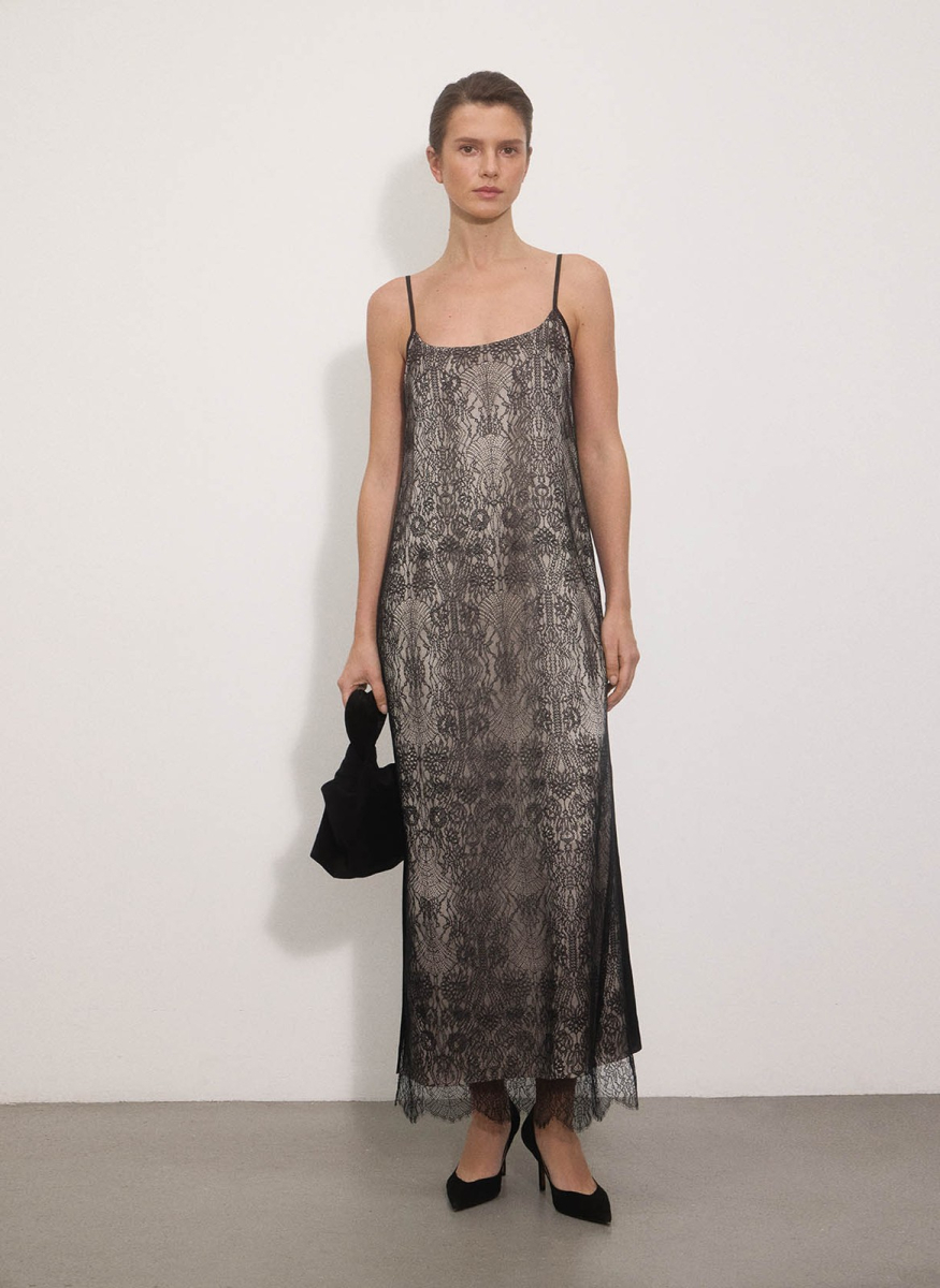 Платье-комбинация из кружева