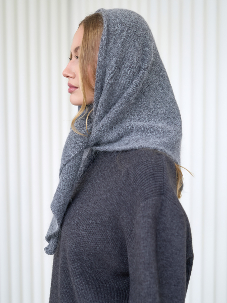 Косынка с ангорой I.B.W., цвет: серый KJ125 купить онлайн