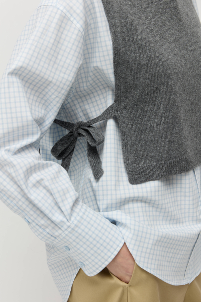 Манишка из смесового кашемира с завязками AROUND, цвет: графит 1611_07C016 купить онлайн