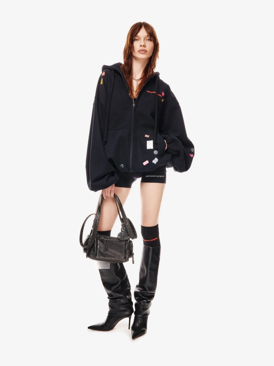 Sticker Pack Зип Худи Оверсайз p.p.s., цвет: Черный, 0716.01.01.BLK купить онлайн