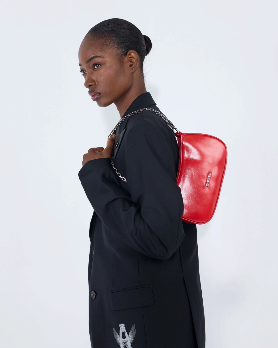 Сумка на цепочке SHINY RED