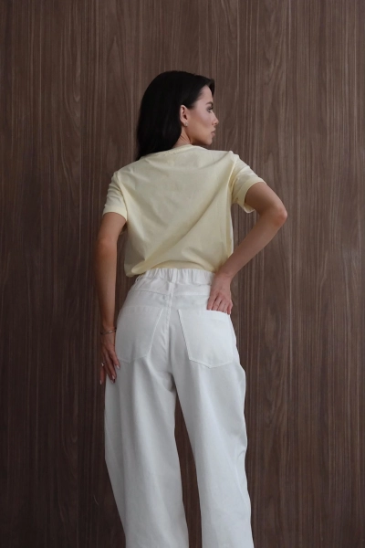 Джинсы оверсайз "Небо" Мини, цвет: молочный, НФ-00000503 купить онлайн