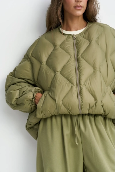 Куртка стеганная пух-перо ERISTSTORE, цвет: хаки, НФ-00004102 купить онлайн