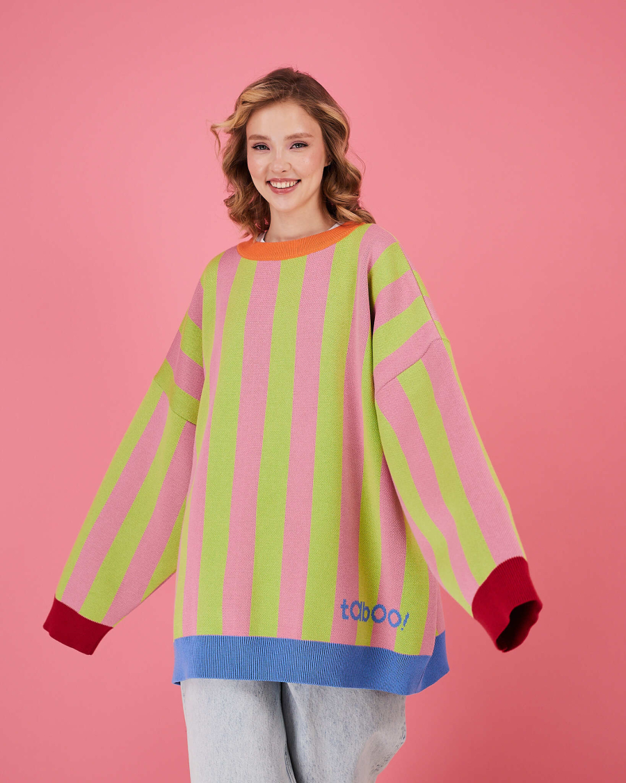 Свитер Тихий ритм TABOO, цвет: розовый, SV купить онлайн