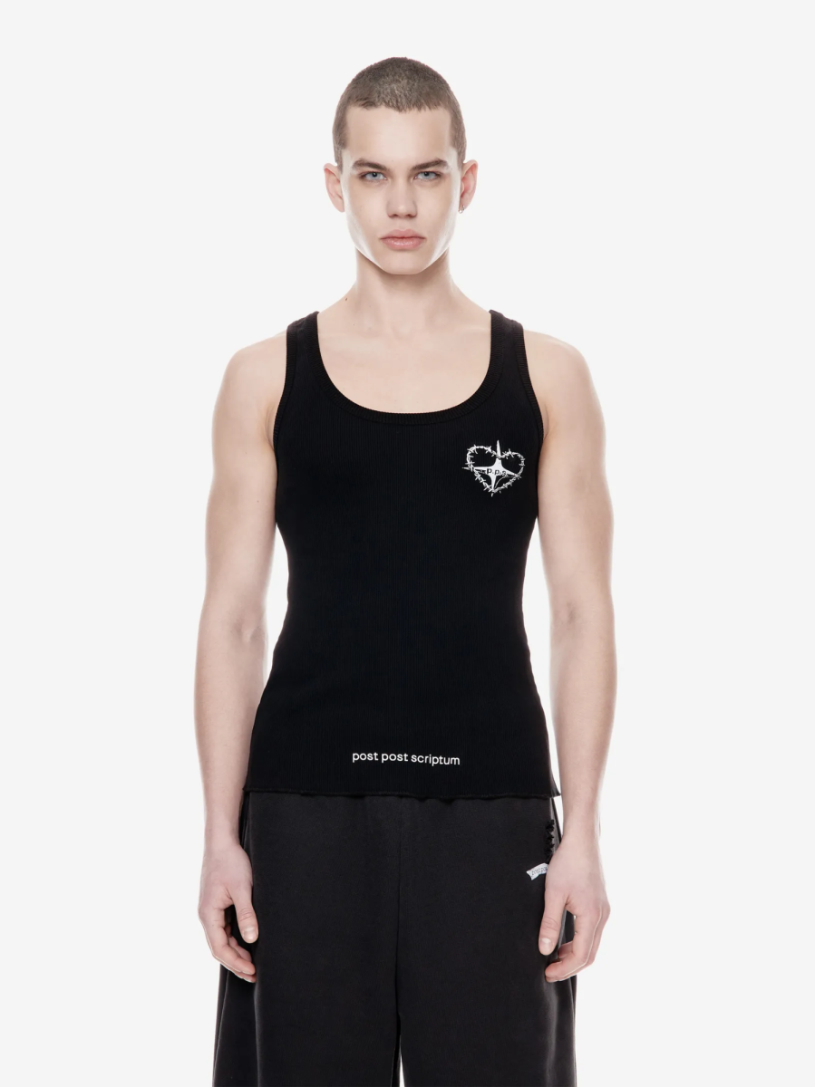 Хлопковая майка с принтом