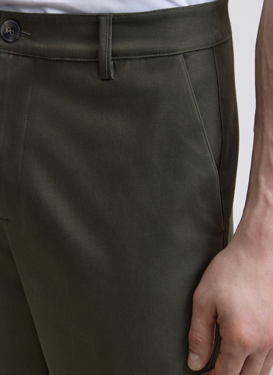 Прямые брюки из испанского хлопка ALL WE NEED, цвет: хаки, 2603M16122-27 купить онлайн