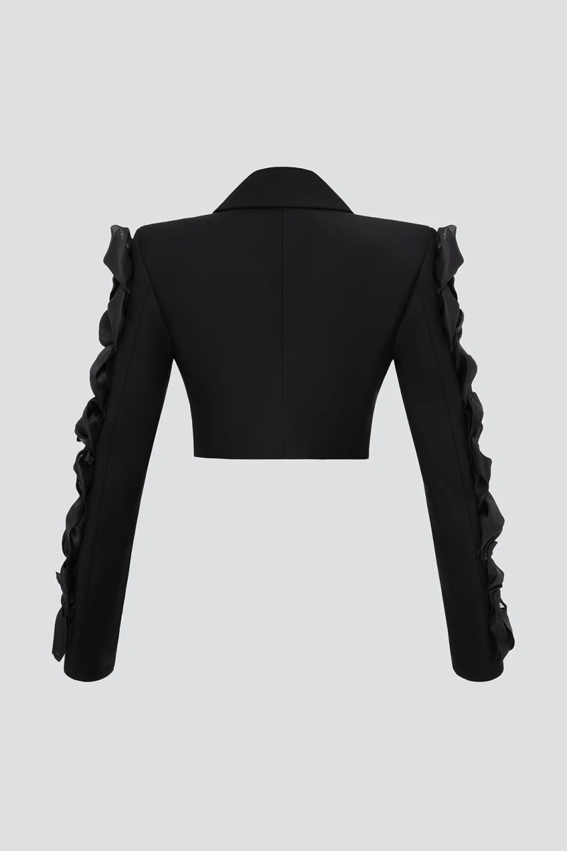 Укороченный жакет с бантами Barbino Maison, цвет: black, 94 купить онлайн