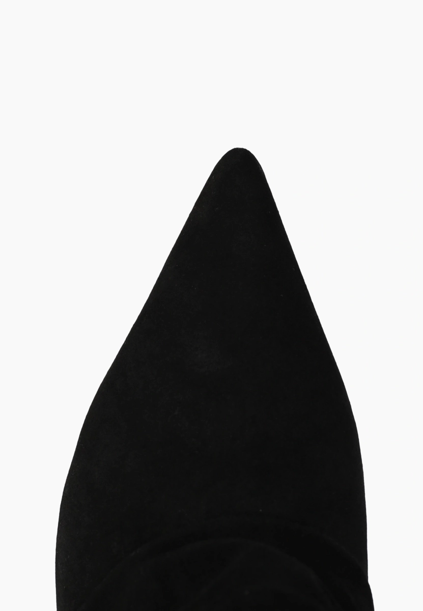 Ботильоны остроносые из натуральной замши SBALO, цвет: Черный SXL4 купить онлайн