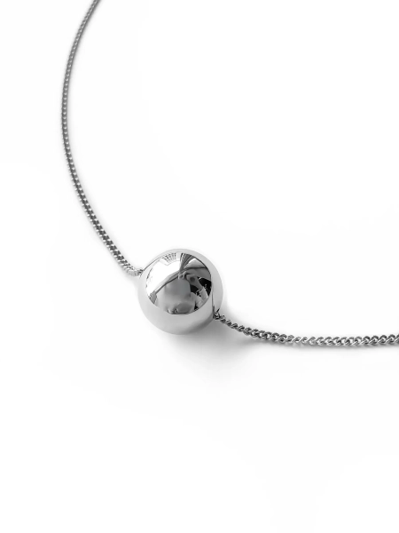 Серебряное колье-шар "Bubble" SBLESKOM, цвет: серебро, 11354 купить онлайн