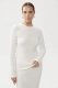 Лонгслив из фактурного хлопка Daisyknit, цвет: белый,  купить онлайн