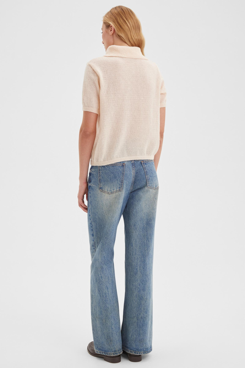 Поло ажурной вязки Charmstore, цвет: кремовый, 303-32781-112 купить онлайн