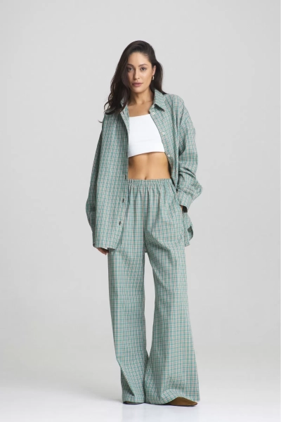 Костюм Summer в клетку Turquoise Erist store, цвет: бирюзовый, НФ-00002464 купить онлайн