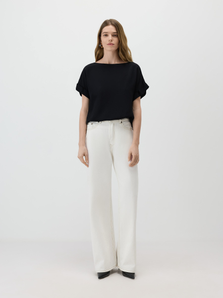 Блуза из крепа Conso, цвет: Черный, PR 260420 - черный купить онлайн