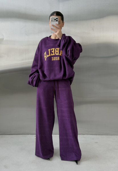 Свитшот с защипами Label .B, цвет: фиолетовый, Tp.02.5.70P купить онлайн