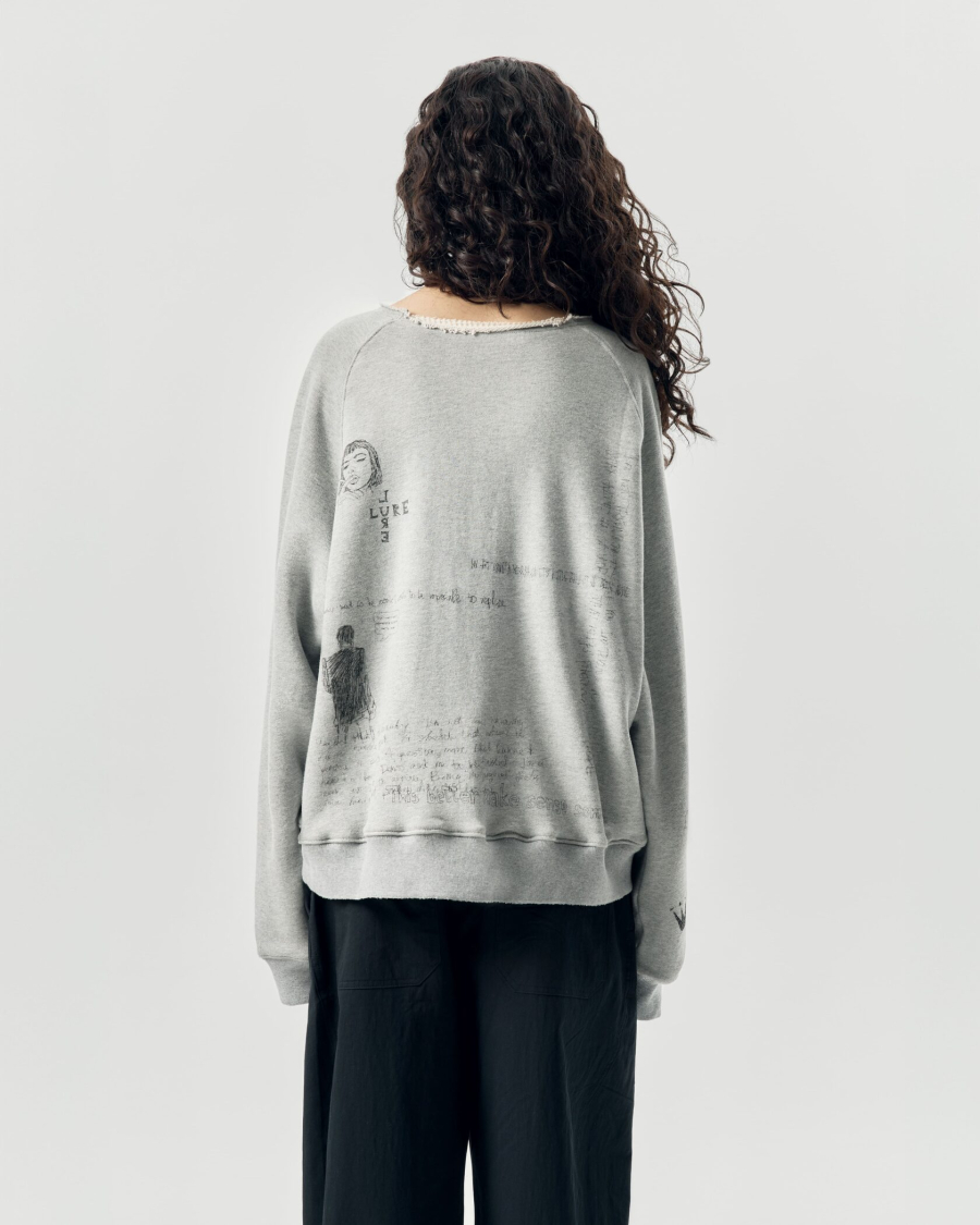 Свитшот Скетч NAIPACHE, цвет: серый, 2613002800 купить онлайн