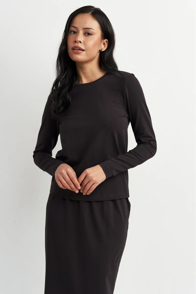 Лонгслив из кулирки Erist store, цвет: шоколадный, НФ-00003621 купить онлайн