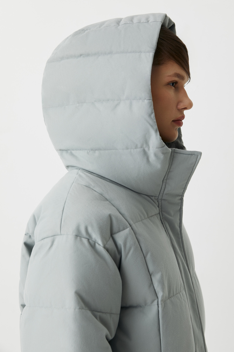 Полупальто утепленное Charmstore, цвет: серый, 506-16990-884 купить онлайн