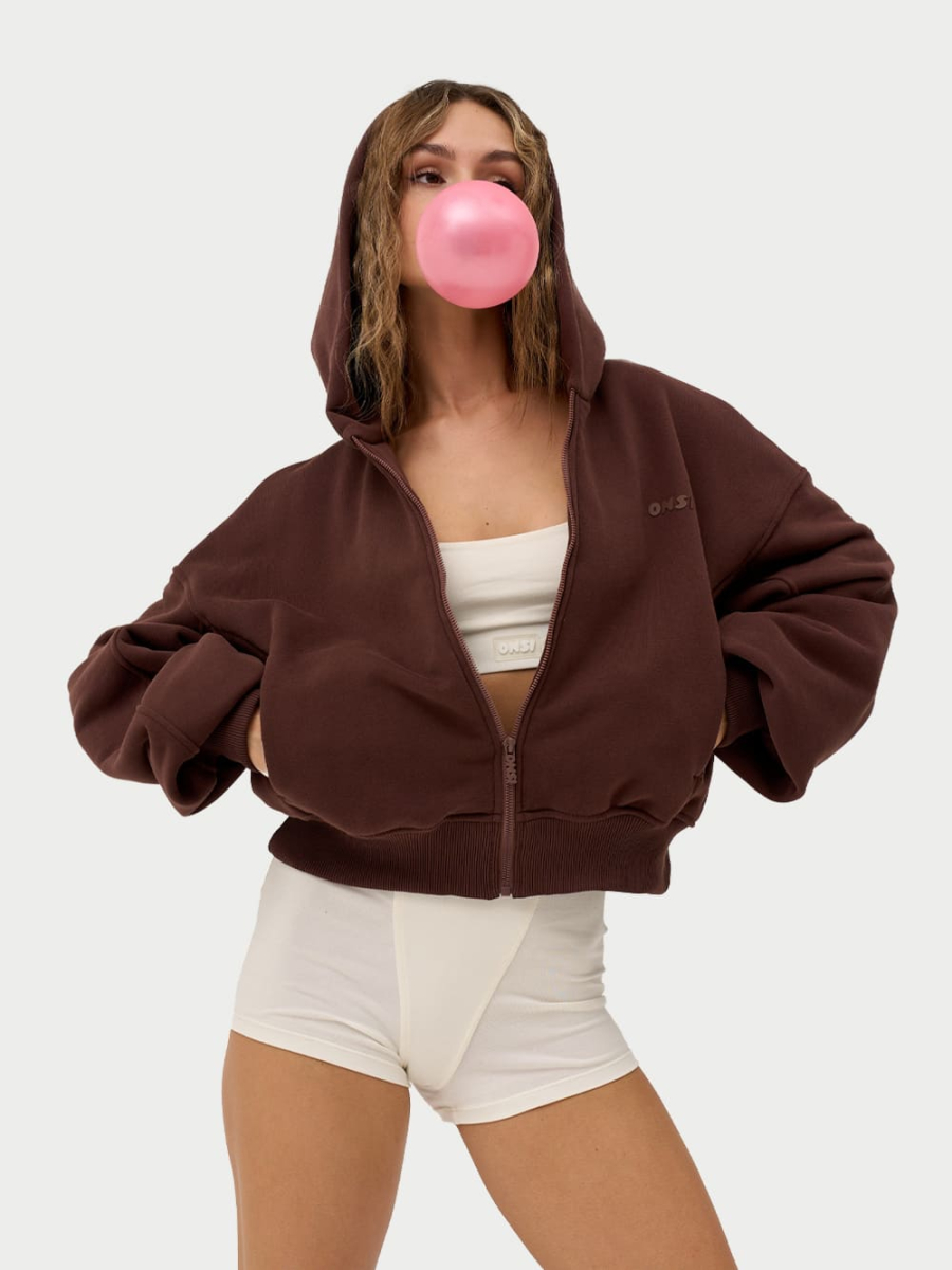 Zip Худи утепленное ONSI, цвет: chocolate,  купить онлайн