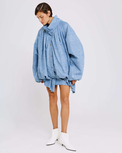 Юбка мини из денима с воланами Anmuse, цвет: синий, SKT26SP305-DNM купить онлайн