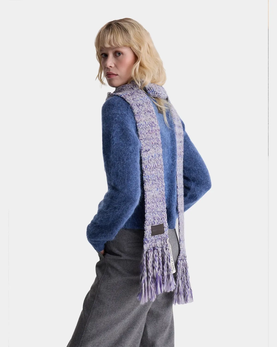 Узкий шарф Arny Praht, цвет: фиолетовый  купить онлайн