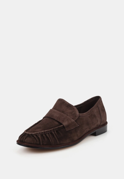 Лоферы из натуральной замши SBALO, цвет: коричневый STR21 купить онлайн