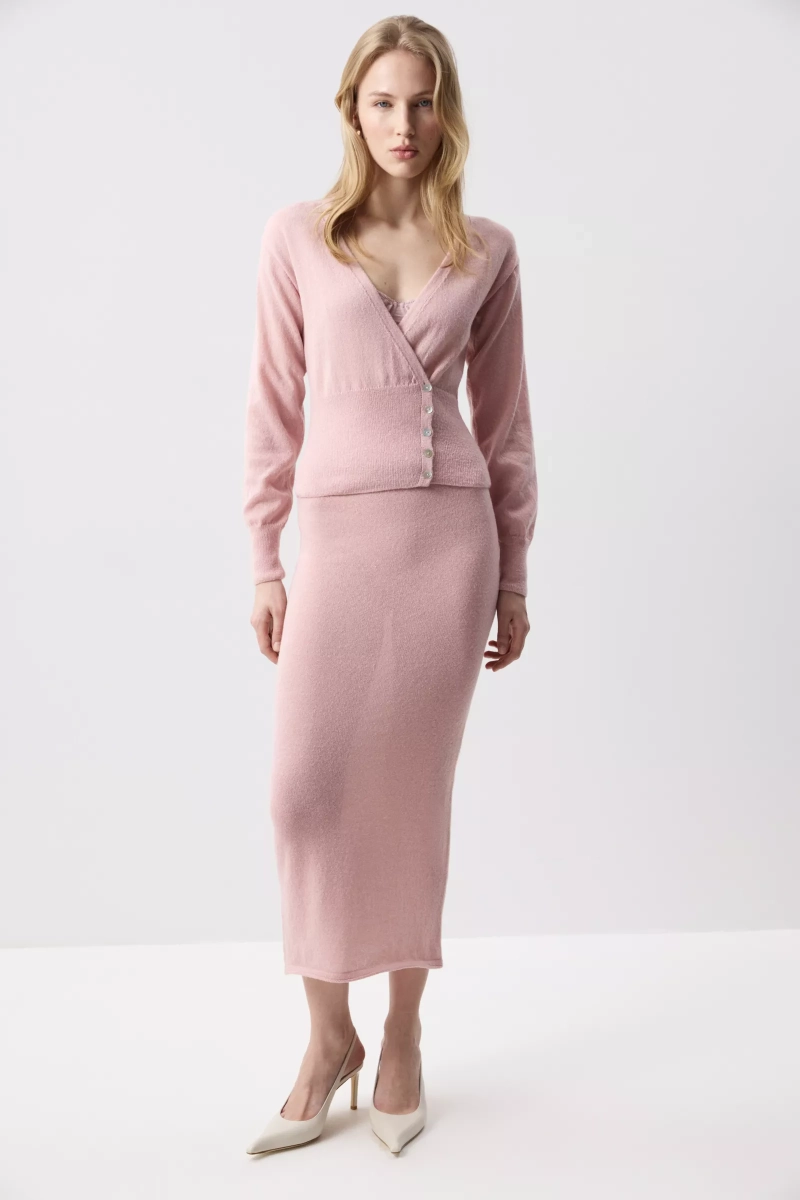 Кардиган на запах Charmstore, цвет: розовый, 305-53785-221 купить онлайн