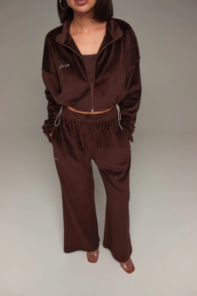 Бомбер Velour укороченный GARCHIT, цвет: коричневый GARVelBombKor |новая коллекция купить онлайн