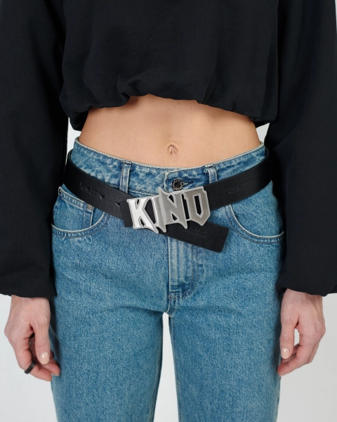 Ремень KINO STEEL BUCKLE BLACK