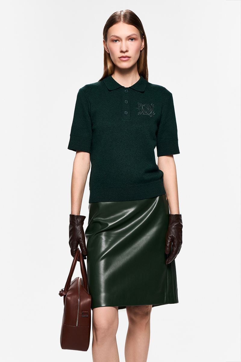 Юбка из экокожи DREAMS BY ALENA AKHMADULLINA, цвет: зеленый, 225102101304234/107000 купить онлайн