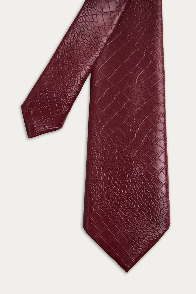 Галстук из экокожи TOPTOP, цвет: Бордовый TT.615.18100.330 купить онлайн