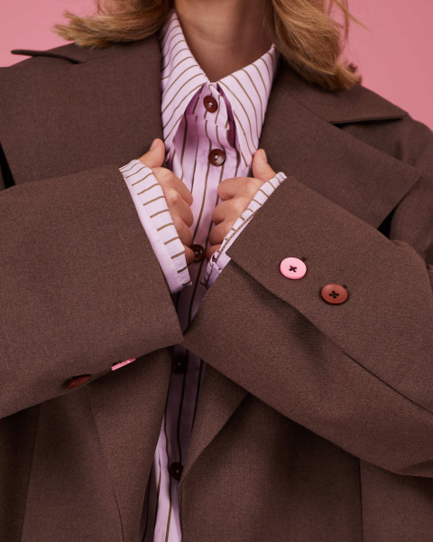 Пиджак макси шоколадный TABOO, цвет: шоколад, Blzr02 купить онлайн