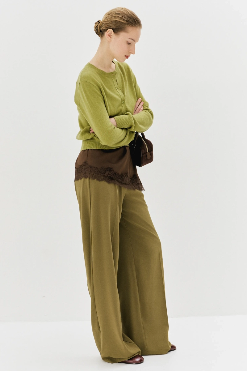 Кардиган тонкой вязки на пуговицах Ricoco, цвет: зеленый, 6093/1 купить онлайн