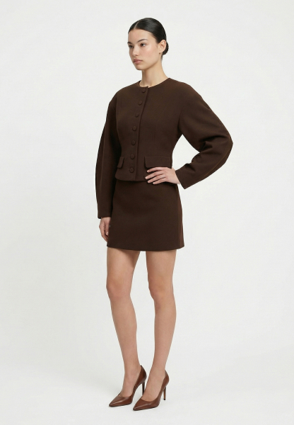 Жакет с округлым рукавом REFERT, цвет: коричневый, 04-3745/2-2511 купить онлайн