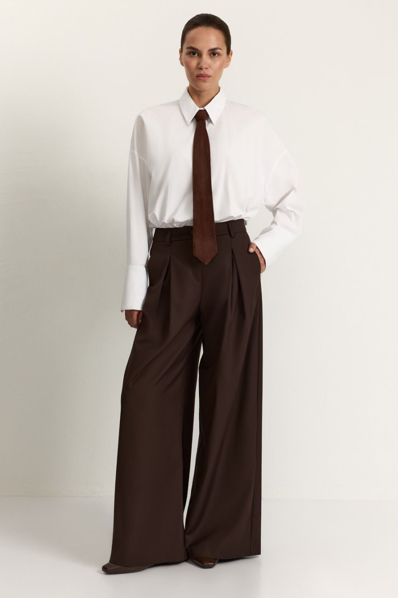 Галстук из экозамши TOPTOP, цвет: коричневый TT.615.18827.700 купить онлайн